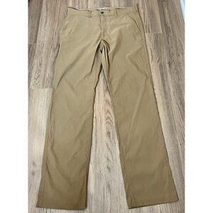 Eddie Bauer Travex 36x36 Khaki Performance Pants Hiking Travel Lightweight